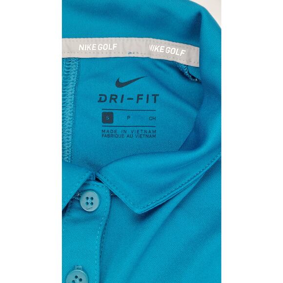 Nike Golf Women's Dri-Fit Sleeveless Polo Top Shirt Turquoise/Teal Small - Picture 2 of 4